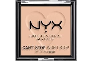 NYX Professional Makeup Can't Stop Won't Stop Mattifying Powder, Matte Finish, Light Medium
