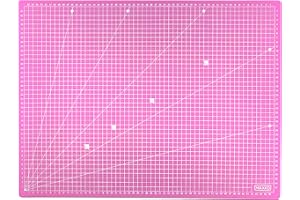 MAXKO Schneidematte A1 (90 x 60 cm), rosa, Bastelunterlage schnittfest, selbstheilend, beidseitig bedruckt, metrische Einteilung - Schneideunterlage, Cutting Mat, Schreibtischunterlage