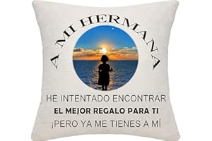 Bommex Regalo de Hermana He Intentado Encontrar Hermana Divertida Funda de Cojin para Hermana de Hermano Hermana Cumpleaños (Hermana)