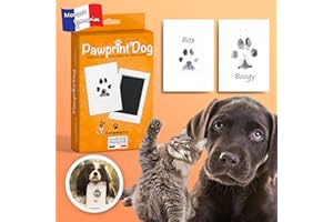Badogshop.com Kit Empreinte Chien, Tampon Encreur Patte Chien Et Chat, Souvenir Tatouage Et Cadre (Pawprint'Dog) Grande Taille 12,5x8cm