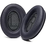 WC Wicked Cushions Upgraded Replacement Ear Pads for Bose QC35 & QC35ii (QuietComfort 35) Headphones & More - Softer Leather,