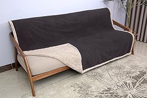 CATALONIA CLASSY Catalonia Premium Impermeabile Coperta, Coperta Reversibile Furniture Protector, Super Caldo Sherpa in Pile Accogliente copriletto per Letto Divano Divano Boating Camping Snuggle 203 x 152 cm