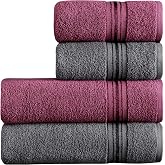 M&uuml;rd&uuml;m Home Molly &Ccedil;ift Renk Banyo Havlusu, 4'l&uuml; Paket 2 Par&ccedil;a (70x135),2 Par&ccedil;a (50x85) Yumuşak ve Emici, Kaliteli G&uuml;nl&uuml;k Kull