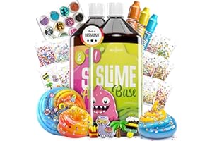 Belissia XXL Kinder Spiel-Schleim zum selbermachen. Sommer Set für 2KG fertigen Slime. Ideale Geschenkidee für Kinder ab 3 Jahre inkl. Zubehör