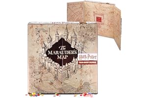 JELLY BELLY Harry Potter Adventskalender: 24 JellyBelly Tütchen + Karte des Rumtreibers & 24 Quizfragen, 192g, Magischer Genuss für Fans & Sammler, Limitierte Edition – Verzaubere die Weihnachtszeit mit Hogwarts