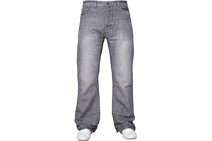 APT Neuf de Marque pour Hommes Basique Coupe Bottillon évasé Jambe Large Jean Bleu Tout Tour de Taille