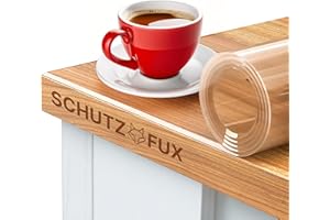 SCHUTZ-FUX Protector de mesa transparente de 2 mm, con borde oblicuo, mantel transparente lavable, diferentes tamaños, a medida, fabricado en Alemania (100 x 200)