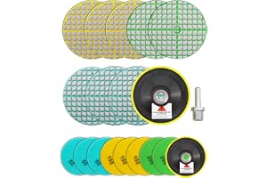 SANLEETEK Diamantpolerskivor 100 mm 8 stycken – kornstorlek 50 x 3/100 x 3/200 x 2