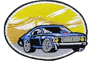 Finally Home Écusson thermocollant pour voiture au coucher du soleil | Patchs de voiture de sport, écusson thermocollant, écusson de moto