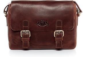 SID & VAIN Sac Messager Yale Cuir véritable | Sacoche Homme bandoulière | Sac à Épaule Fait à la Main