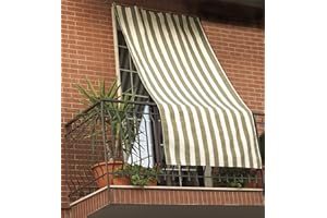 GEMITEX Tenda da sole RIGA TORTORA, 150x290 CM, COMPLETA DI OCCHIELLI E GANCI PER UNA SEMPLICE INSTALLAZIONE. PROTEGGE LA CASA DAL SOLE E CREA ZONE OMBREGGIATE.Ideale per villa, campagna, mare, camping, mare