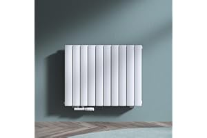 doporro Radiatore a Pannello 77x60cm, Radiatore Scaldasalviette Termoarredo da Parete Scalda Portasciugamani a Doppio per Soggiorno e Camera da Letto FS, Bianco
