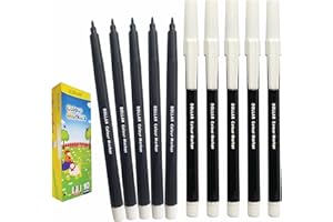 DOLLAR ColorMax Felt Tips Colouring Pens, BLACK, Pack of 10, Ideal for Draw Colour Mark Sketch Write, Perfect for School Office Home Everyday Use