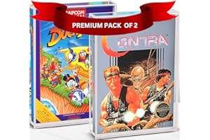 Acrylic Video Game Box Storage Case for Nintendo NES Video Game Box - 4MM Thick, Anti-Dust, Anti-UV, and Acid-free Clear NES Holder, Video Game Covers by EVORETRO (Pack of 2)