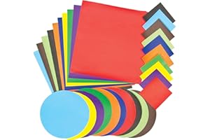 Baker Ross Confezione Combinata di Sagome di Carta Gommata Quadrate e Tonde per Realizzare Bigliettini e Collage e Decorare Lavoretti Artistici e Creazioni Fai da Te (confezione da 300), (AG630)