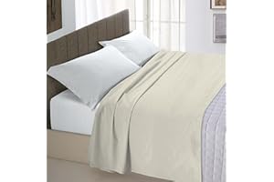Italian Bed Linen Max Color Top Sheet, Cream, Maxy Double