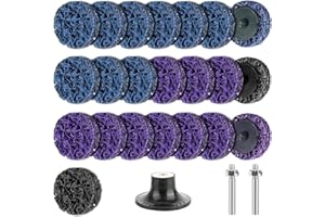 QITIXI:OU CSD Scheibe Bohrmaschine, 22 Stück Radnabenschleifer, Grobreinigungsscheibe mit 2 Schaft, Dauerhaft Schleifscheiben mit 1 Stütze 2 Stangen, Siliziumkarbid Schleifscheiben zum Metall Schleifen Polieren