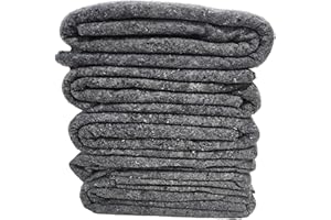 DRESSING MALIN Lot de 10 Couvertures de Déménagement 200x150 cm – 300 g/m² – Protection Meubles et Objets Fragiles Idéales pour Transport et Stockage