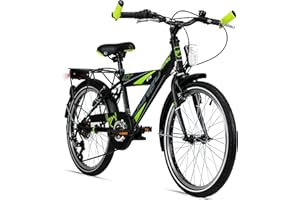 ‎BERGSTEIGER Bergsteiger Sydney 20, 24 Zoll Kinderfahrrad, geeignet für 6, 7, 8, 9 Jahre, StVZO, 6 Gang-Schaltung, Jungen-Fahrrad mit Dynamo-Licht