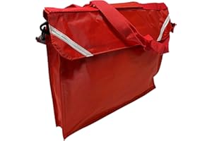 Ayra: Expandable Junior School Book Bag with Strap – 5 Colours (Red)