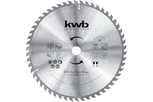kwb Lama per sega circolare BAU, 350 x 30, uso universale per tagli medi, denti alternati, Z-54 denti, Made in Germany