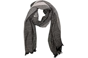 Bovari Herren Schal – Baumwolle Viskose Mix – mehrfarbiger Streifen Schal - Ganzjahresschal – soft/weich