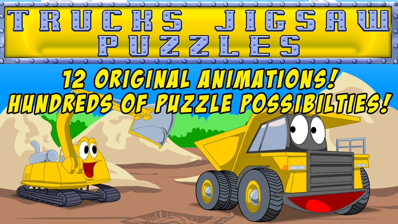 Trucks Jigsaw Puzzles for Kids who love Trucks, Tractors and