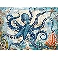 Neptune's Navigator: The Octopus Voyage - Best 1000 Piece Jigsaw Puzzle for Adults, Eco-Friendly, Ocean Exploration Theme with Satin Finish - by Cross & Glory