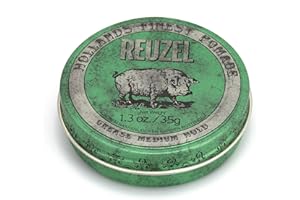 ‎REUZEL Reuzel Green Grease Medium Hold Pomade skoncentrowany olej do stylizacji – wegańska formuła o naturalnym utrwaleniu – organiczna formuła do definiowania połysku – oryginalny zapach – 35 g