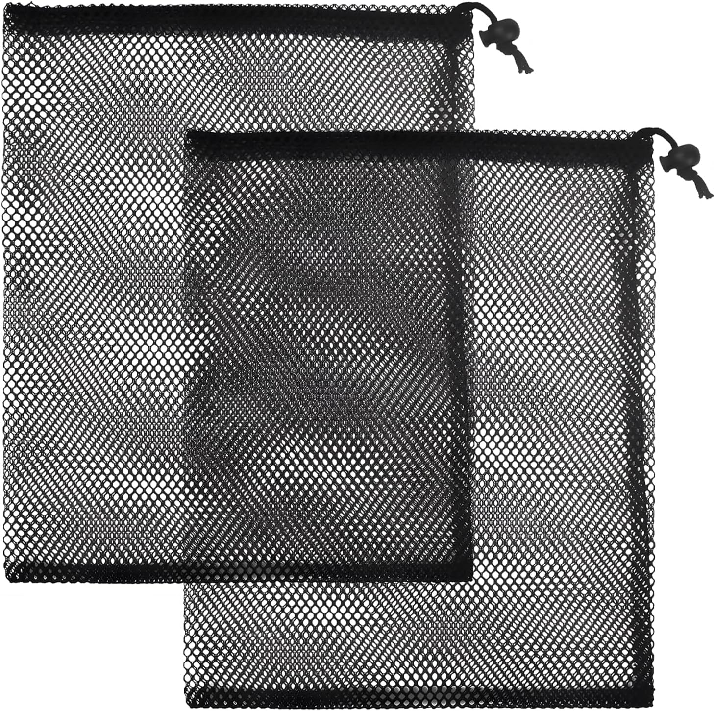SUBTAVIK bolsas de malla con cordón, bolsas grandes de malla con cordón, bolsas de almacenamiento con cordón, bolsas de malla negras, bolsas de red de nailon para natación, playa, piscina