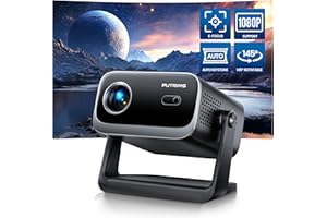 PUTRIMS Proyector[Prueba Polvo&Auto Keystone&Enfoque un Botón] MiniProyector Portátil 4K 1080P FHD Soporte, 20000lúmenes WiFi6 Bluetooth5.2 Rotación145° Zoom50% Cine en Casa Proyector para Móvile/TV Stick/PS5