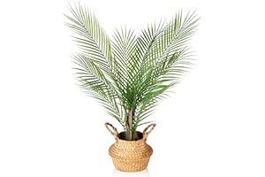 Kazeila Areca Palma Piante Artificiali 80cm Piante Finte Grandi da Interno e Esterno Palma Artificiale Casa Soggiorno Balconi(1Pack)