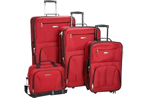 Rockland Bagagli Journey Softside Set verticale, Rosso, Taglia unica, Journey Softside - Set di valigie verticali