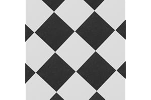 NOVECRAFTO Vinyl Floor Tiles Self Adhesive - 30-Pack Mixed / 30ft² (2.79m²) Peel And Stick Tile - 12x12 inch (30.5x30.5cm) For Kitchen, Hallway and Bathroom Flooring - 15 Black & 15 White Pcs Checkerboard