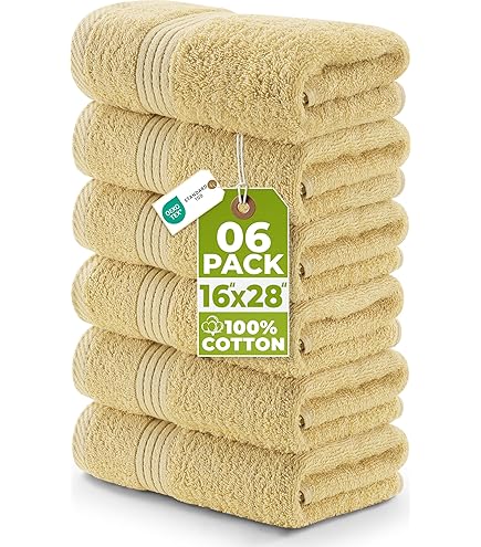 Madison Park Signature Turkse badhanddoeken, 800 g/m², 100% katoen, extra grote badhanddoekenset, 8-delig, bevat 2 badhanddoeken, 2 handdoeken en 4 washanddoeken, naturel
