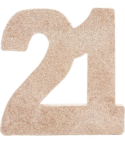 Roségold 21 Konfetti Set – 200 Stück, Mit Zahlen Und Glitzer, Für Geburtstags- & Jubiläumsdeko