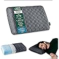 The White Willow Memory Foam Pillow for Neck & Shoulder Pain Relief-Cool Gel-Orthopedic Cervical Pillow for Sleeping-Big Pillow-Thick Pillow for Back & Side Sleeper-Medium Firm-XL King Size-6" H-Grey