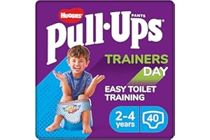 Huggies Pull-Ups Trening, Spodnie treningowe Nocnica, Spodnie dla chłopców Spodnie na pieluchy Rozmiar 6, Rozmiar 7, 2-4 lata, 40 sztuk
