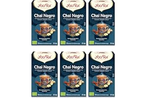 Yogi Tea, Chai Negro - Infusión Ayurvédica - Mezcla de Té Negro, Jengibre, Canela - Pack de 6x17 bolsitas (102 bolsitas en total)
