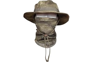 QMFIVE Tactical Boonie Hat, Sombrero Redondeado de Camuflaje Pescador Sun Protection Cap para Outdoor Climb Camping