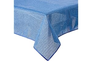 SCHWAR TEXTILIEN Gartentischdecke Tischdecke Weichschaummaterial rutschfest wetterfest 6 Farben (Blau, 110x140cm eckig)
