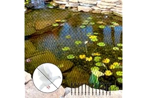 NEEROW Teichnetz Feinmaschig, Vogelnetze Vogelschutznetz mit 12 Stück Bodenanker, Obstbaumnetz Laubnetz UV Beständig Schwarz für Teich Gartennetz Obstbäume Gemüse Schutznetz (4x6m)