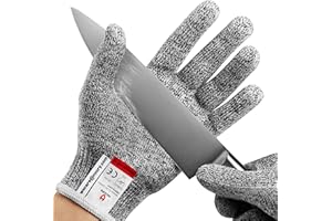 NoCry Premium Cut Resistant Gloves - 100% Food Grade, Ambidextrous Cut Proof Gloves - Strong Grip and Snug Fit - Lightweight Design for Superior Comfort and Dexterity - EN388 Certified Anti Cut Gloves