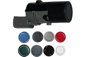 TEILEFUX24 Parksensor PDC Wagenfarbe für BMW E46 Cabrio Limousine Coupe Touring FACELIFT ab (03/2001) VORNE HINTEN (Unlackiert (schwarz-matt))