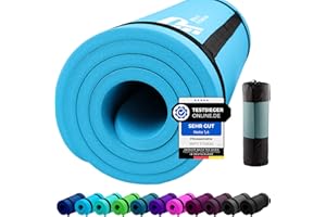 REFIT FITNESS Sportmatte Comfort-Max 190 x 60 x 1.5 cm [PainProtect & SmartCell NBR] Yogamatte Rutschfest + Tragegurt - Gymnastikmatte - Matte für Sport Yoga Gymnastik Pilates - Jetzt Farbe wählen
