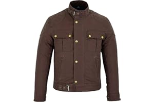 Gallanto Classic Waxed Cotton Motorcycle Jacket Textile Biker Introductory Price Brown Red Green Black
