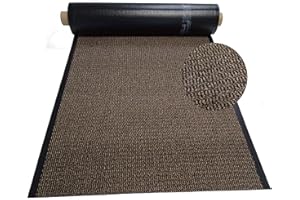 MERTEX Schmutzfangläufer Meterware 90 cm braun-schwarz meliert - ohne Rand an den Schnittkanten (90 x 200 cm, braun)