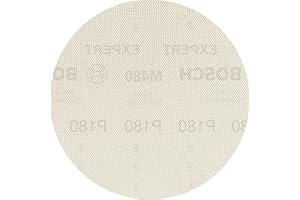 Bosch Professional 5x Mallas de lija Expert M480 (para Madera dura, Pintura sobre madera, Ø 150 mm, grano 180, accesorios Lijadora excéntrica)