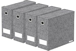 homyfort Organizadores y almacenamiento de sábanas (tamaño Queen y King), caja de ropa de cama plegable para fundas de edredón, organizador carpeta para armario, paquete de 4, Gris, XGCBBP4