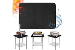 Khongoo Tapis ignifuge pour barbecue - Tapis de protection contre la chaleur pour charbon de bois et barbecue à gaz - Pour protéger les tables en plein air - Tapis de protection contre l'incendie